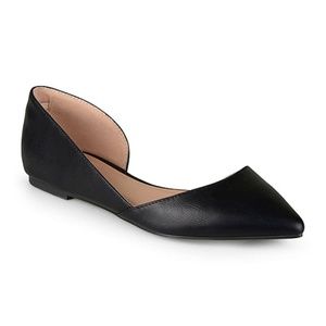 Journee Collection Women's Cortni Pointed-Toe Ballet Flats - Black (9W)